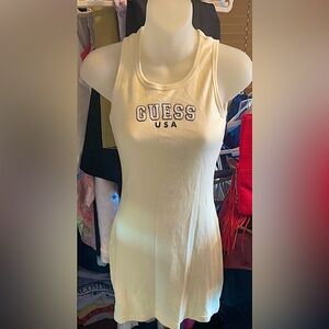 Y2K GUESS yellow cotton mini dress